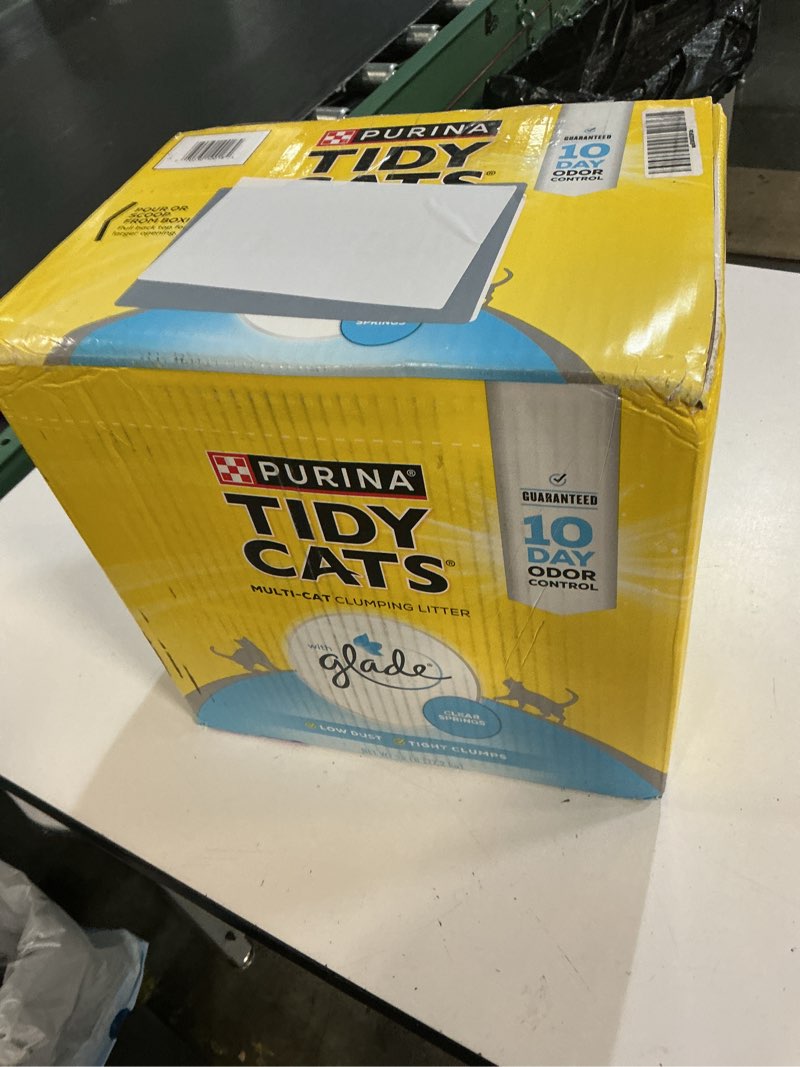 Condition photo showing New/Like New for purina tidy cats clumping multi cat litter, glade clear springs - 38 lb. box 38 pound (pack of 1)