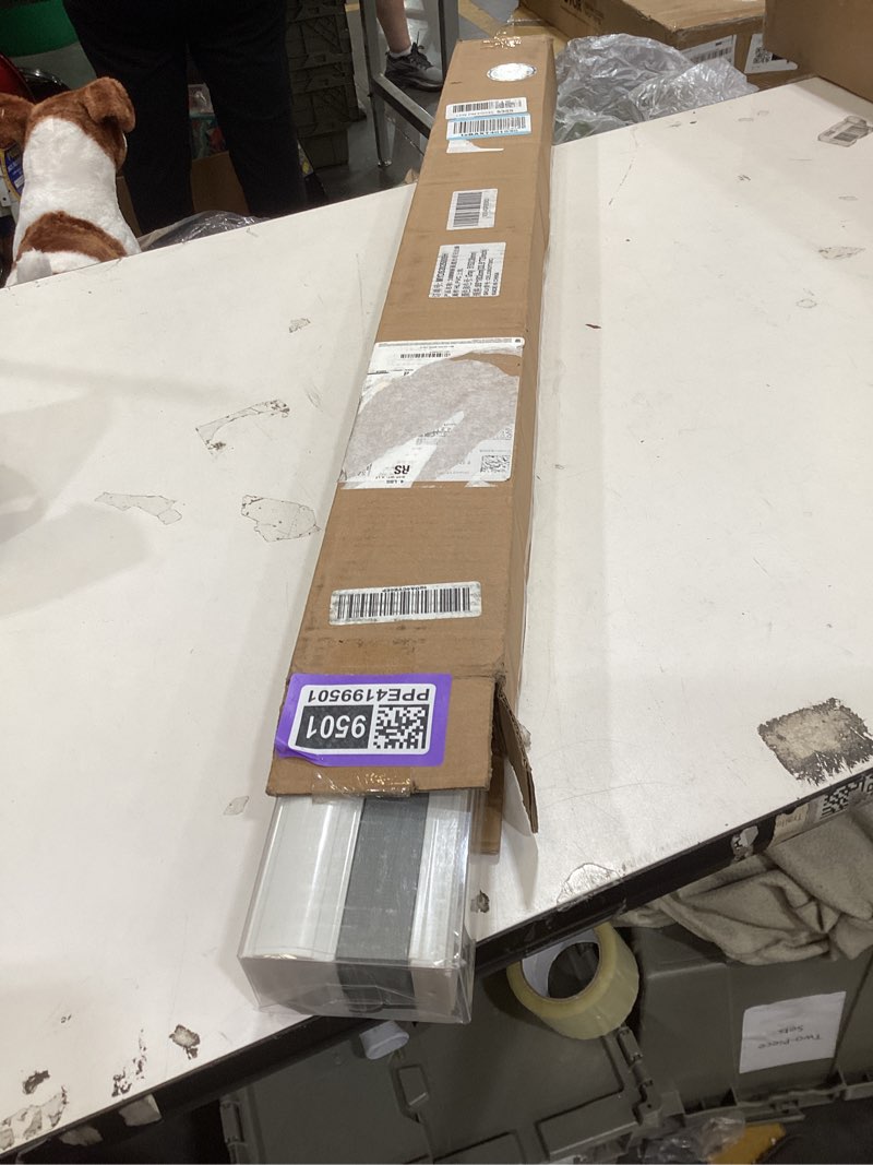 Condition photo showing New/Like New for changshade cordless cellular shades, blackout honeycomb shades for windows, room darkening pleated blinds, easy to install for indoor windows and french doors, 33" w x 72" h, grey blackout-grey 33.5"w x 72"h