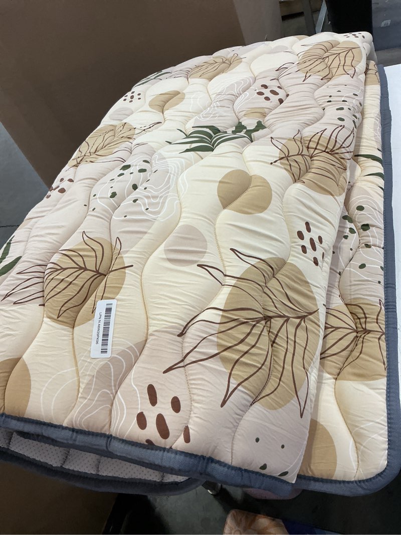 Condition photo showing Good Condition for Blissful Diary Baby Play Mats for Floor, 72x48 Inch Extra Thicker & Large Soft Cushioning Foam Playmats for Babies and Toddlers, Foldable Washable Baby Crawling Mat for Playpen, Earth Tones Design Earth Tones 72" X 48"