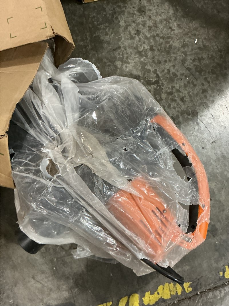 Condition photo showing As Is for worx trivac 3 in 1 electric leaf blower for lawn care, leaf vacuum with 350 cfm & 210 mph, leaf mulcher with metal impeller, wg509 350cfm blower/vac/mulcher