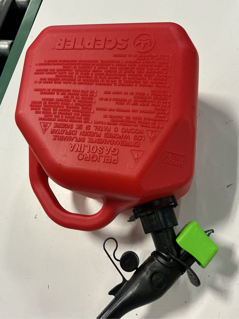 Condition photo showing Good Condition for scepter fr1g252 fuel container with spill proof spout with bonus spout extender, red gas can, 2 gallon red gas can 2 gallon container