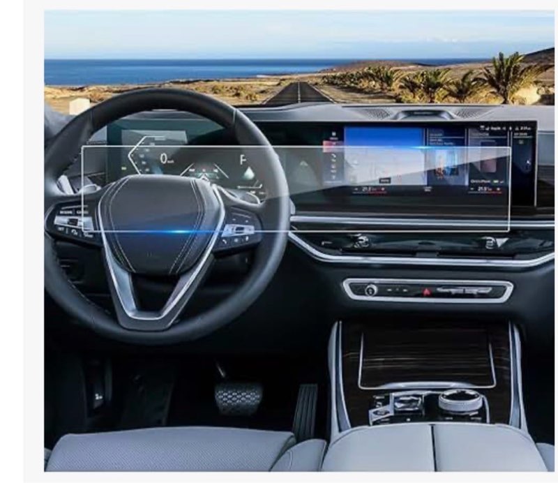 Coleya 2024 2025 2026 X5 X6 X7 XM Screen Protector for BMW iDrive8 Displays (12.3In Dash+14.9In Navi