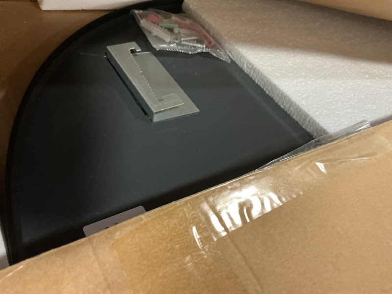 Condition photo showing Good Condition for scwf-gz 36x24 arch mirror rectangle full length wall mounted hanging or against wall metal aluminium alloy frame dressing make-up mirrors for entryway bedroom bathroom living room 36 24 inch black black 36"l x 24"w