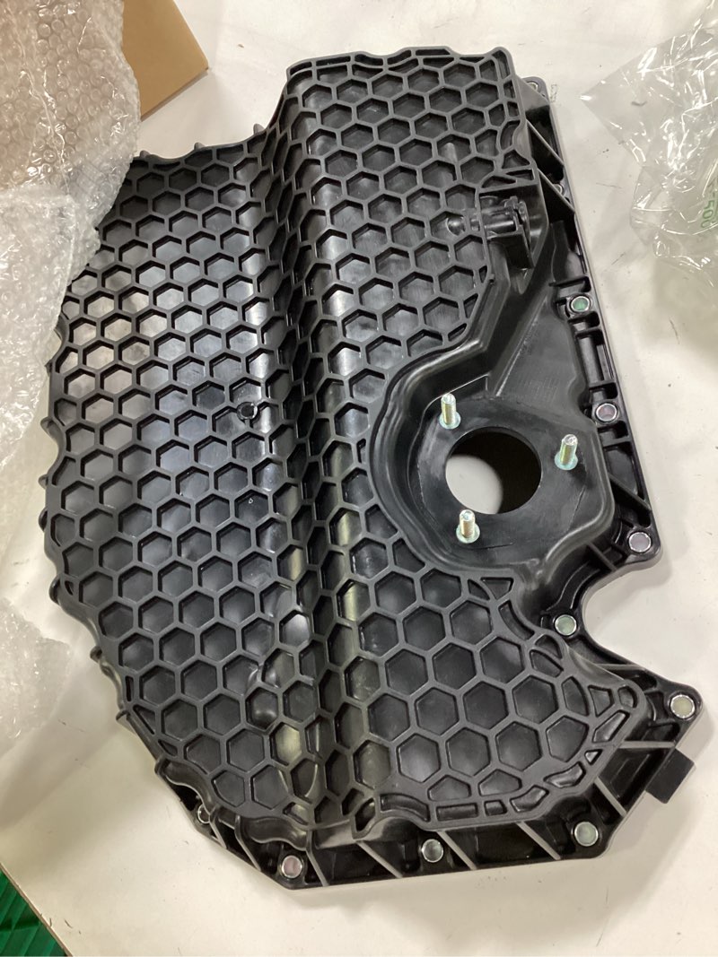 Condition photo showing As Is for (Incomplete)labwork Lower Engine Oil Pan 06K103600AE Replacement for Golf GTI Audi A3 TT 06K103600D