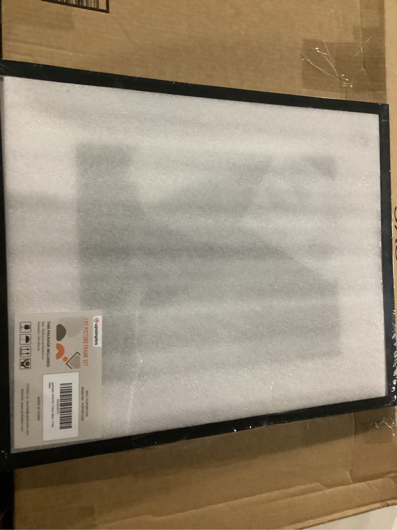 Condition photo showing New/Like New for upsimples 16x20 Picture Frame, Display Pictures 11x14 with Mat or 16 x 20 Without, Wall Hanging Poster Frame, Black, 1 Pack Black 16x20