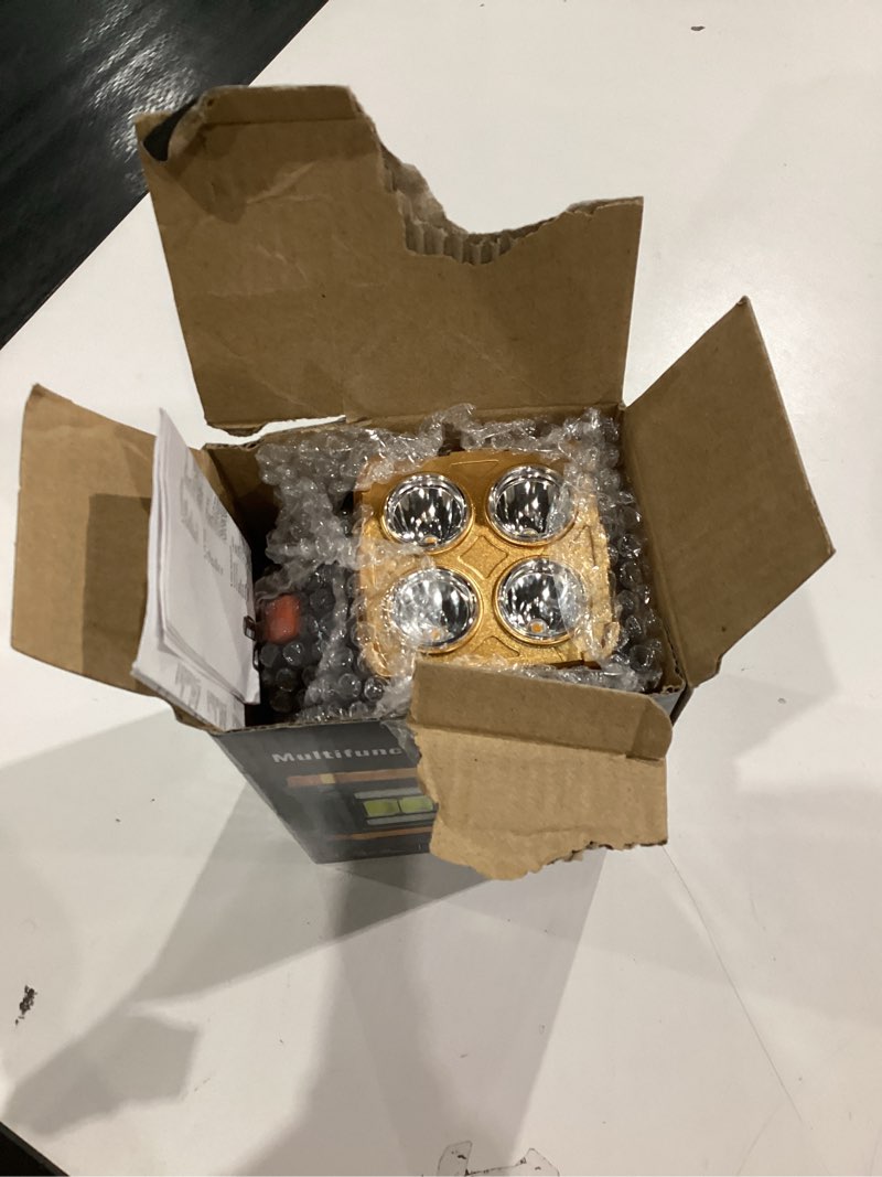 Condition photo showing Good Condition for High Lumens Solar Flashlight - LED Work Light with USB-C Rechargeable, Waterproof, Multi-Function Flashlight & Lantern for Camping, Emergencies, and Outdoor Golden