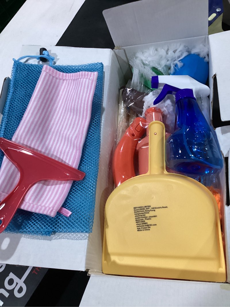 Condition photo showing Good Condition for meland kids cleaning set - 8pcs toddler broom and toy vacuum cleaner, pretend play children house cleaning toys, christmas birthday gift for girls and boys