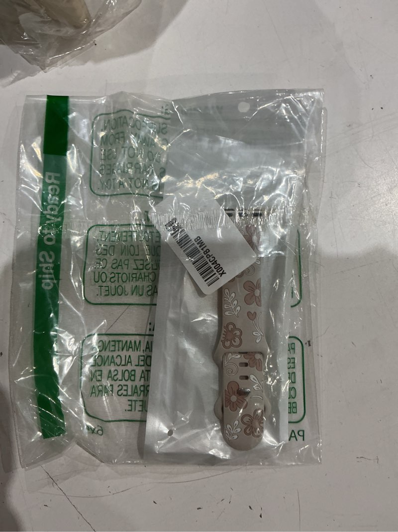 Condition photo showing New/Like New for witzon floral band compatible with apple watch bands for women 40mm 41mm 38mm 42mm 44mm 45mm 46mm 49mm, engraved cute flower silicone dressy strap for iwatch series 11 10 9 8 7 6 5 4 3 2 se ultra flower starlight 38mm/40mm/41mm/(42mm-series 11 10)