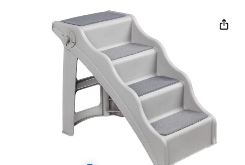folding stair treads for dogs and cats, 37 x 58 x 49.5 cm, grey
