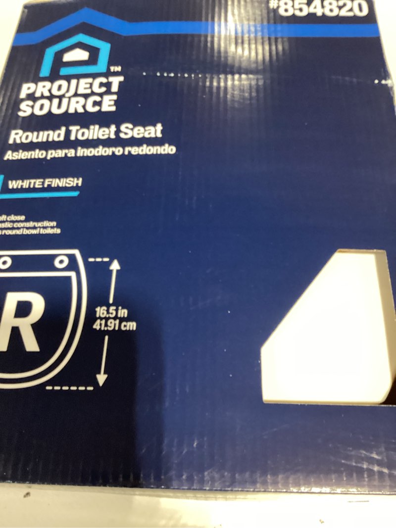project source plastic white round soft close toilet seat