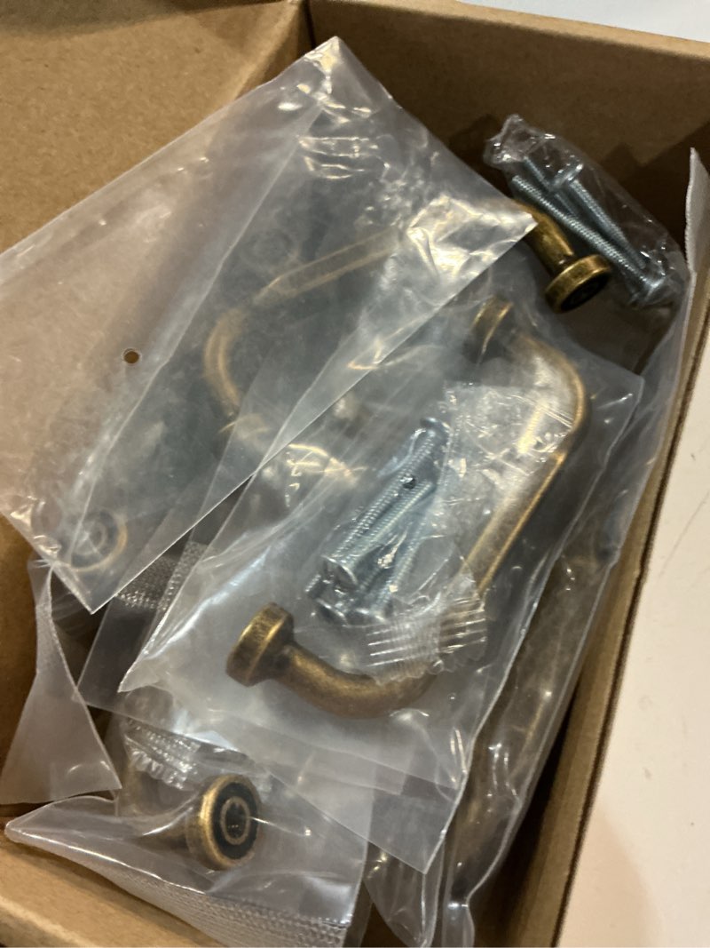 Condition photo showing Good Condition for 10 pack 3 inch hole centers, antique brass cabinet pulls vintage brass cabinet handles brass kitchen hardware for cabinets zp2302 drawer bedroom dresser bathroom vanity cupboard 3" hole centers-10 pcs classic antique brass