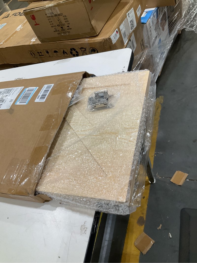 Condition photo showing Good Condition for sintuff 2 sets 14.75'' w x 23'' h unfinished kitchen cabinet door replacement with hinges and handles, shaker cabinet doors front replacement for kitchen bathroom vanity closet 2 14.75'' w x 23'' h