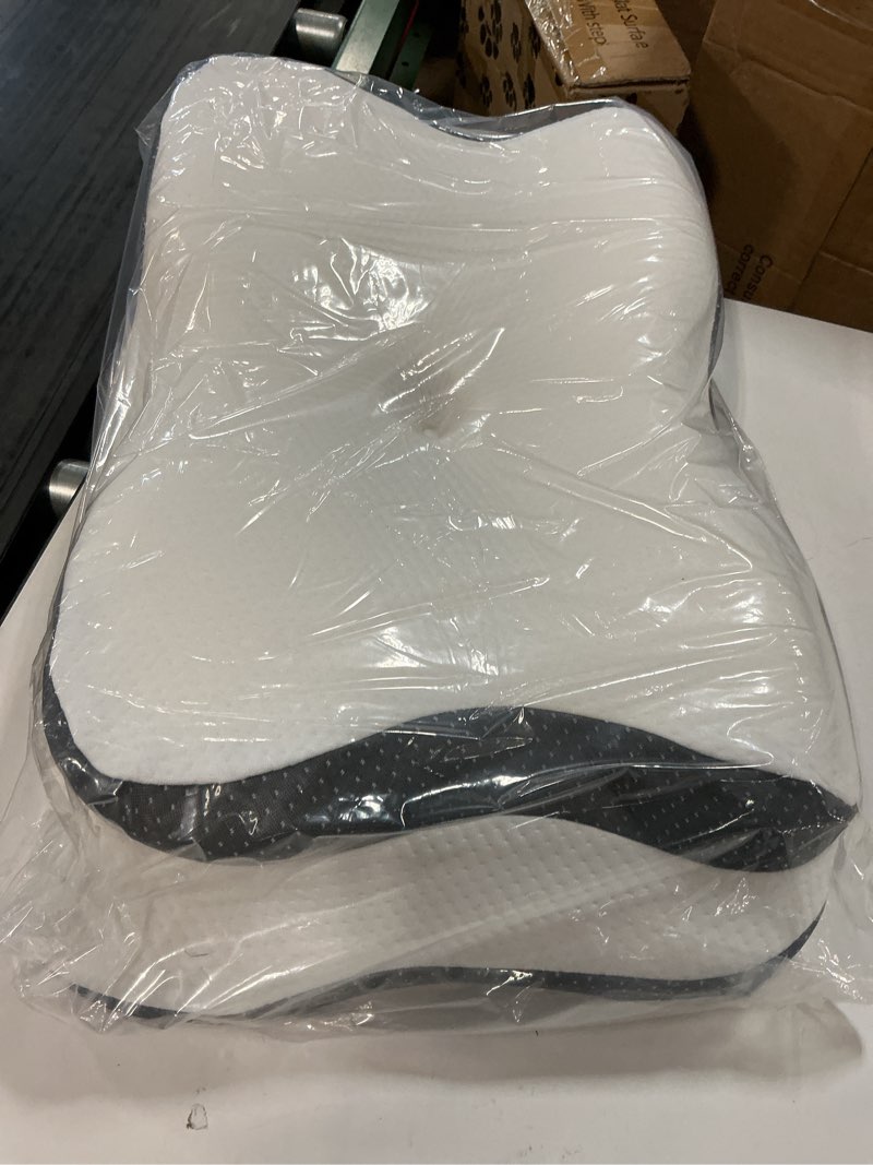 Condition photo showing Good Condition for Ergonomic Butterfly Memory Foam Pillow - Therapeutic Neck Support for Relaxation, Cervical Alignment, and Comfortable Sleep with Orthopedic Slow Rebound Design for Spine Posture.