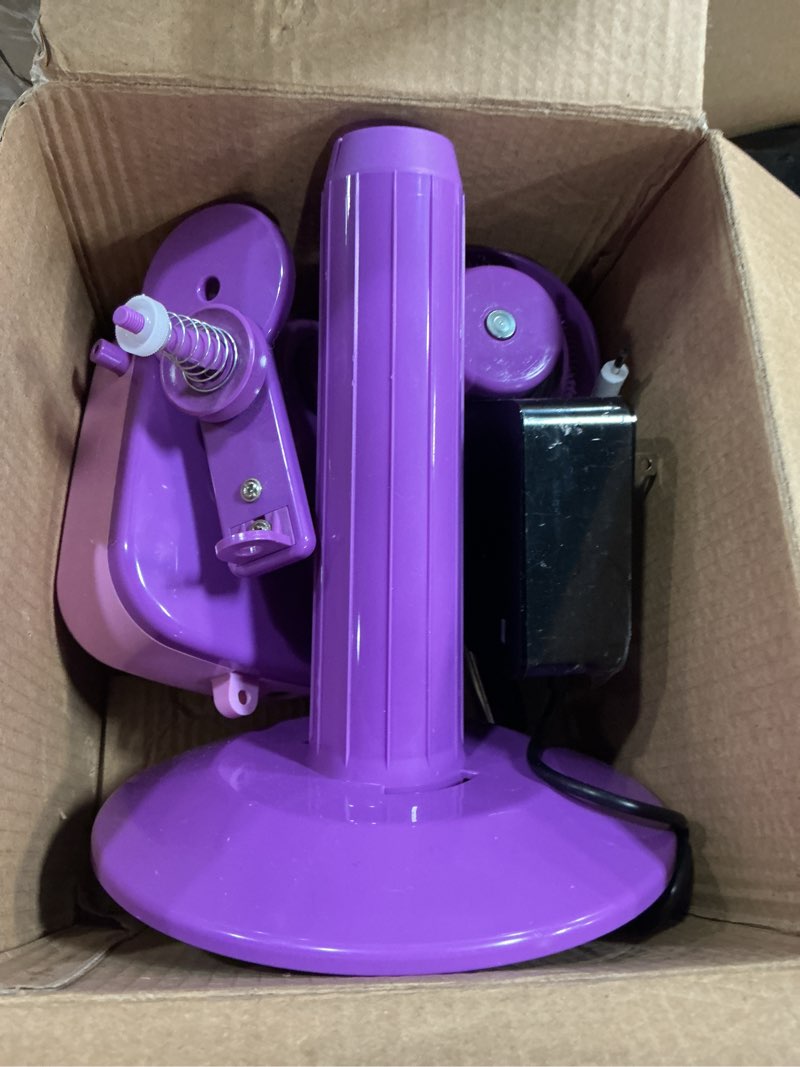 Condition photo showing As Is for electric yarn winder, compact yarn cake winder, automatic yarn ball winder with strong tension stepless speed for crocheting, efficient large capacity yarn cake maker for yarn lovers (purple)