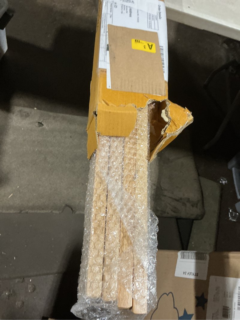 Condition photo showing As Is for Solid Wood No Tool Assembly Collapsible Aesthetic Clothing Garment Rack