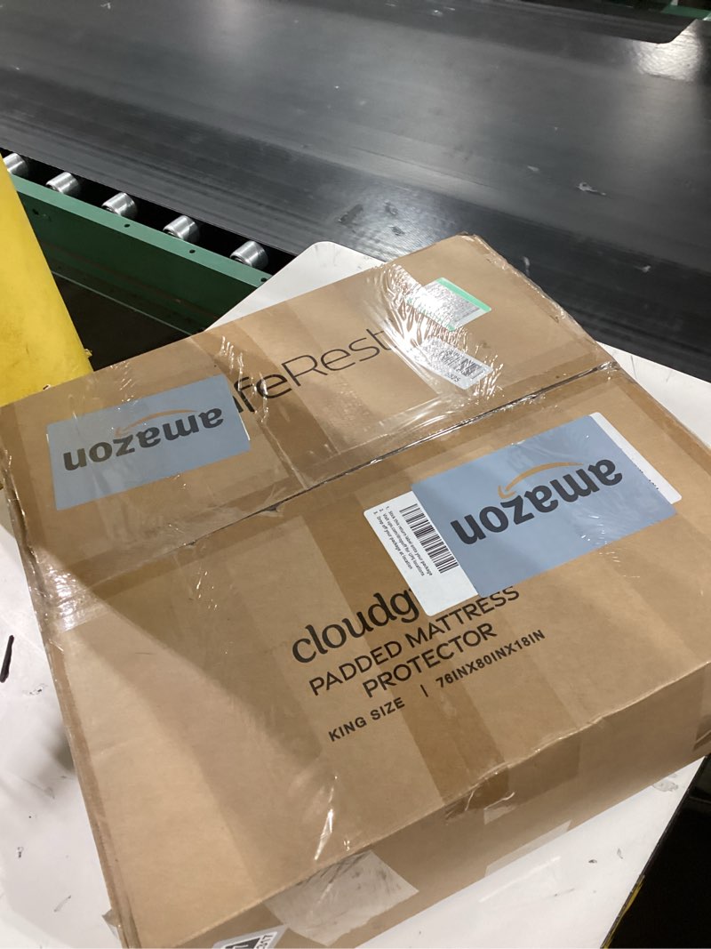 Condition photo showing As Is for SafeRest CloudGuard - King Size Hybrid Mattress Protector & Pad (Extra Padded) - Waterproof Quilted Pillow Top Mattress Cover - Thick, Plush & Fitted Mattress Topper for Bed CloudGuard (Ultra Padded) King