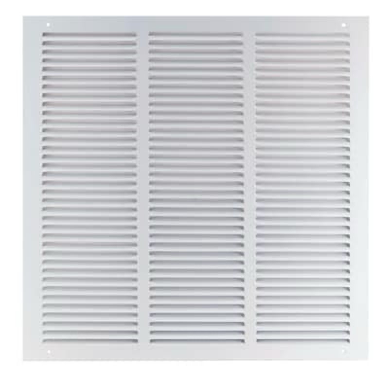 ez-flo 20 w in x 20 h -in steel white sidewall/ceiling return air grille