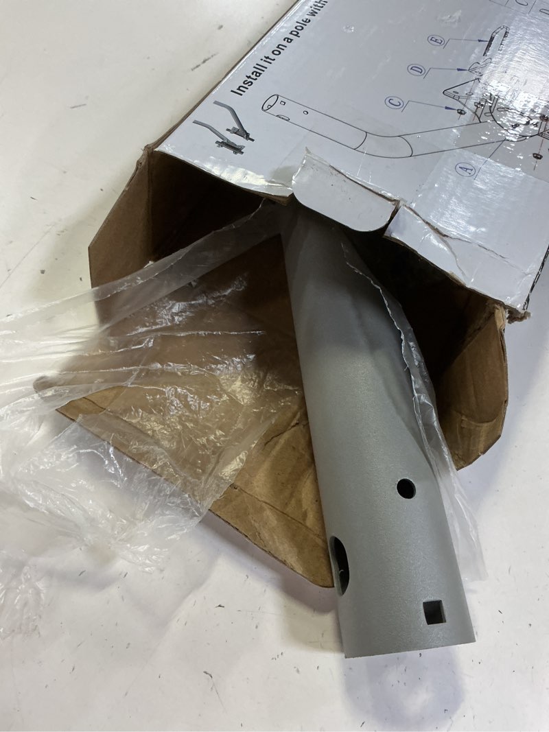 Condition photo showing Good Condition for heavy duty universal adjustable antenna mount pole(od 1 11/16", length 17 1/4"), pole mounting bracket for wall eave roof, compatible with antenna, weather station and wifi extender, with u-bolt kit