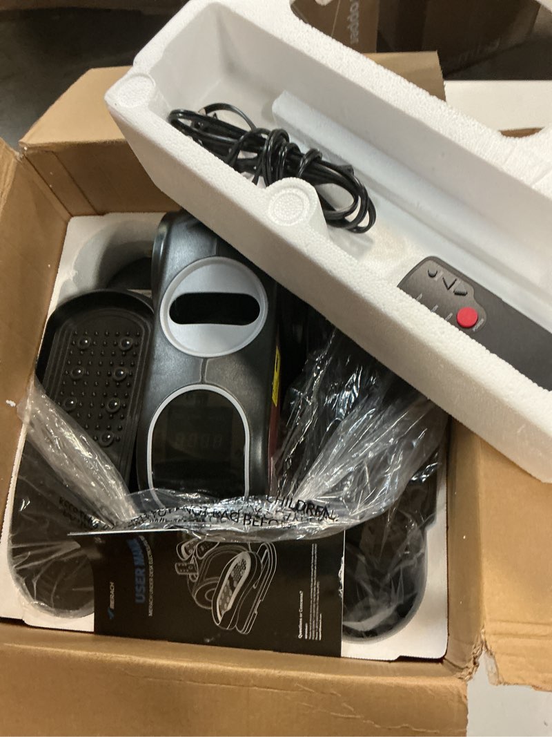 Condition photo showing As Is for MERACH Under Desk Elliptical Machine, Leg Exerciser While Sitting for Seniors with Remote Control & 12-Speeds, Quiet Portable Electric Seated Pedal Exerciser Machine for Home Office Classic