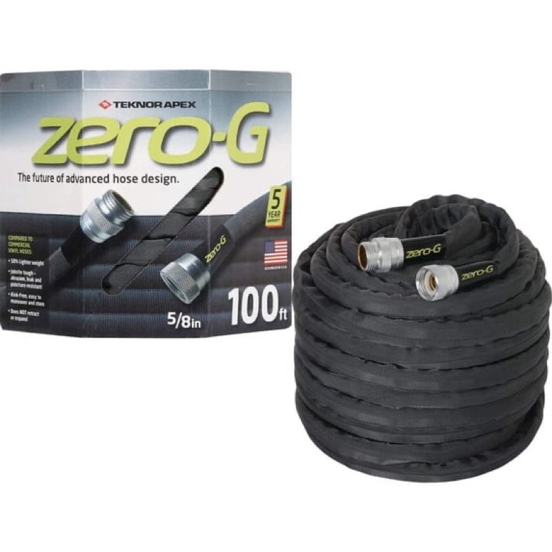  apex 4001-100 5/8" x 100' zero-g lightweight ultra flexible durable kink- free garden hose