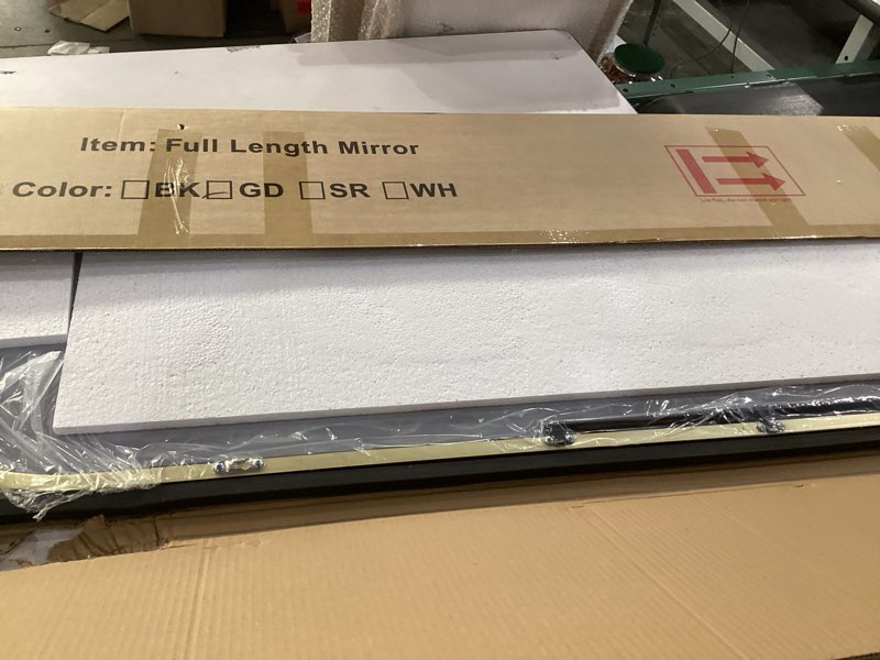 Condition photo showing Good Condition for HARRITPURE 56"x21"Full Length Mirror Arch Floor Mirrors with Aluminum Alloy Frame Free-Standing Wall Mounted or Leaning Large Bedroom Dressing Mirror Modern & Contemporary Decor for Home,Gold