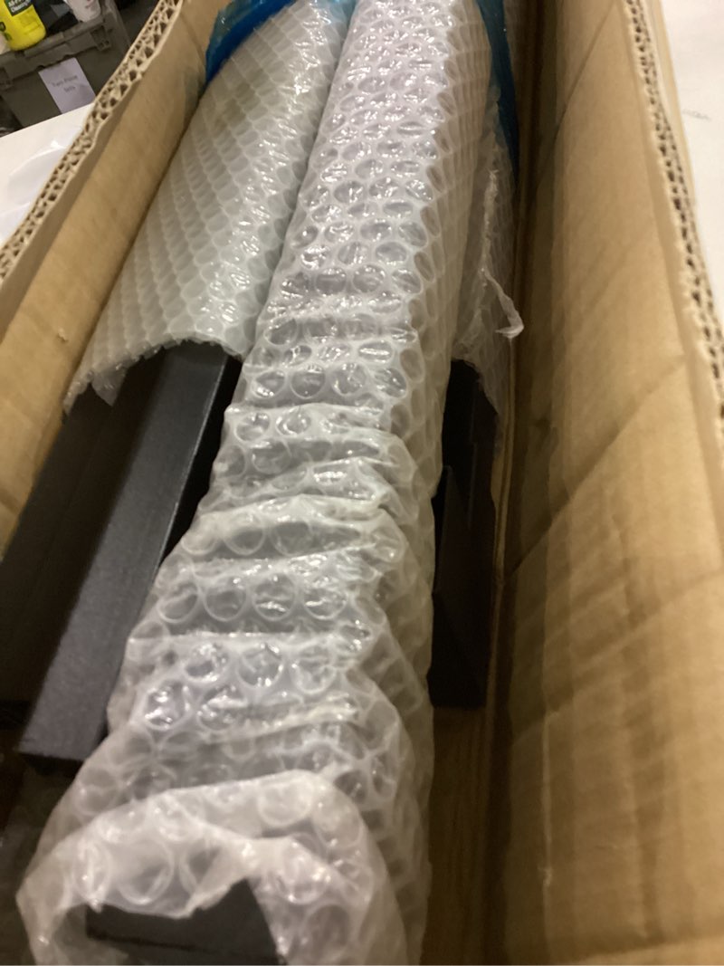 Deck Gate Outoor, 36''Hx48''W Black Heavy Duty Steel Anti-Rust Fence Door with Customizable Width, E