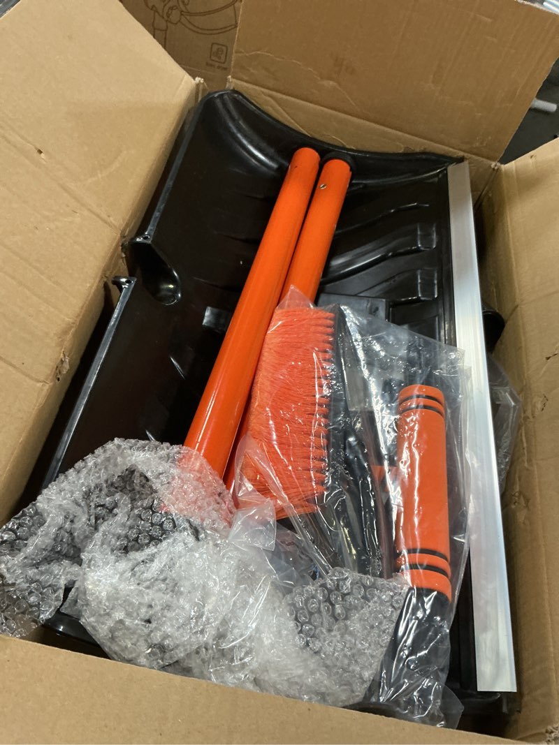 Condition photo showing Good Condition for Snow Shovel with Ice Blade, 22-Inch Heavy Duty Removable Snow Shovel for Driveways, Sidewalks, Garages & Outdoor Use, Includes Car Snow Brush and Ice Scraper for Windshield