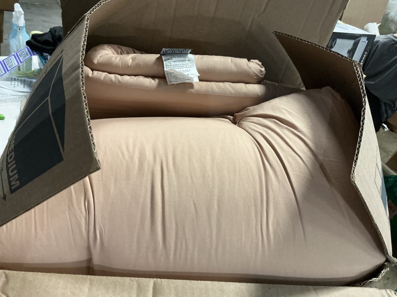 Condition photo showing Good Condition for Mollydot Japanese Floor Futon Mattress Queen Size 60"x 80", Foldable Bed Mattress, Portable Tatami Mat Sleeping Pad, Folding Futon Cushion, Roll Up Floor Lounger for Guest Room Dormitory (Khaki) Khaki Queen(80"L x 60"W x 2.56"Th)