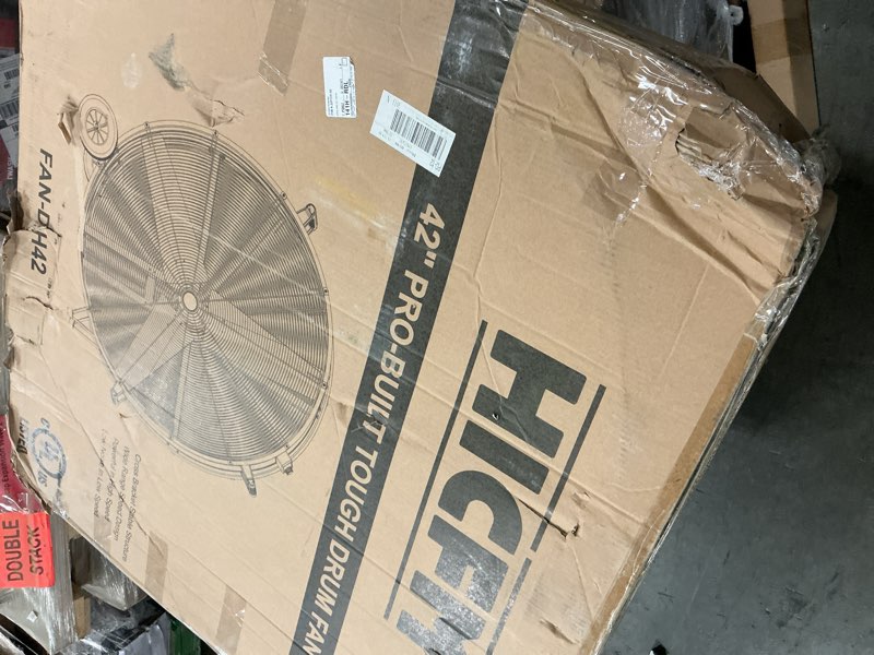 Condition photo showing Good Condition for hicfm 42  industrial drum fan 27300 cfm high velocity 2 speed settings heavy duty metal floor fan for commercial  factory  warehouse  garage  barn