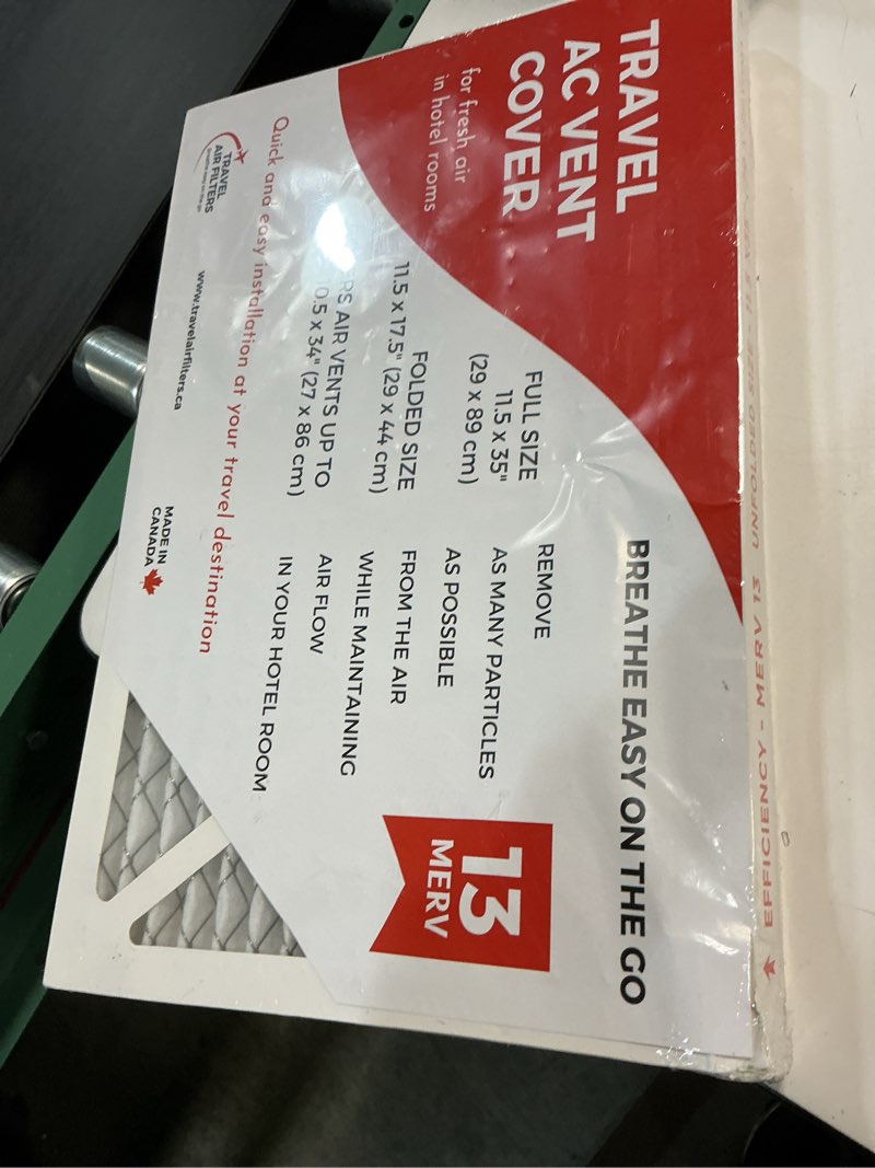 Condition photo showing New/Like New for ac vent cover to capture small particles, reducing the dust in your hotel room in high humidity environment at your travel destination.