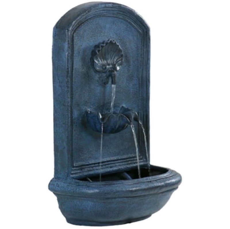 Sunnydaze Seaside Outdoor Wall Fountain with Electric Pump - 27  H - Lead