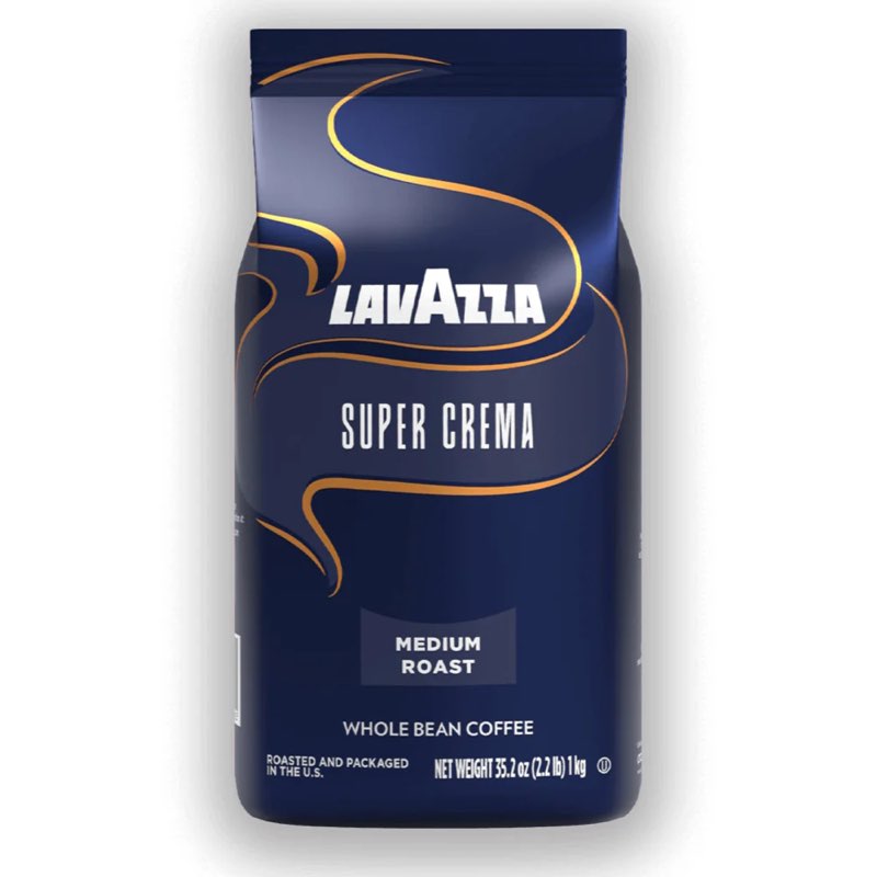 (Best by 05/30/2027) Lavazza Super Crema Whole Bean Espresso Coffee