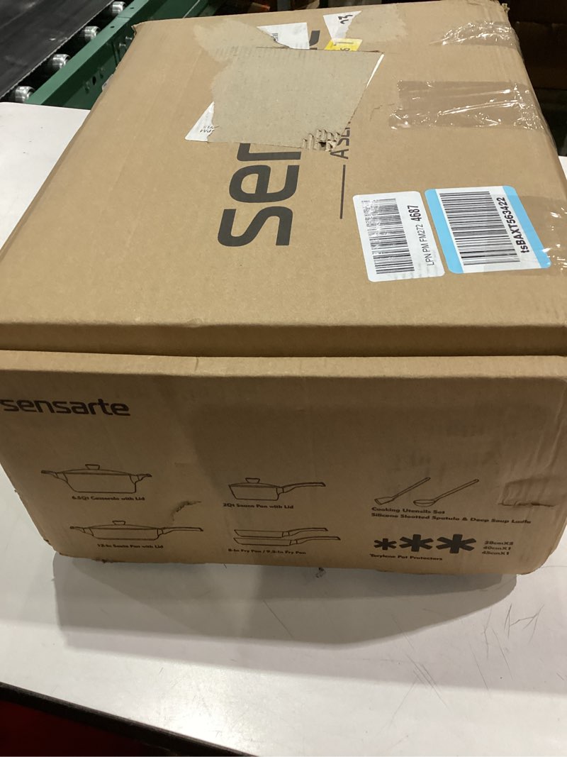 Condition photo showing Good Condition for SENSARTE Ceramic Pots and Pans Set Nonstick, Kitchen Cookware Sets, 14-Piece Induction Cookware, Non-toxic Healthy Non Stick Cooking Set, with Frying Pans Set, PFAS PTFE PFOA PFOS Free