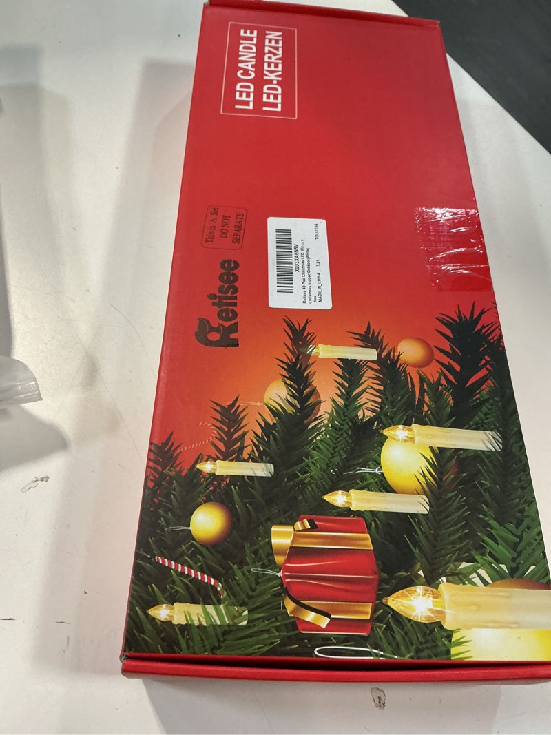 Condition photo showing New/Like New for Retisee 40 Pcs Christmas LED Window Candles with Remote Control and Tree Clips Light Flickering Battery Operated Candlesticks Flameless Candles for Christmas Indoor Outdoor(White)