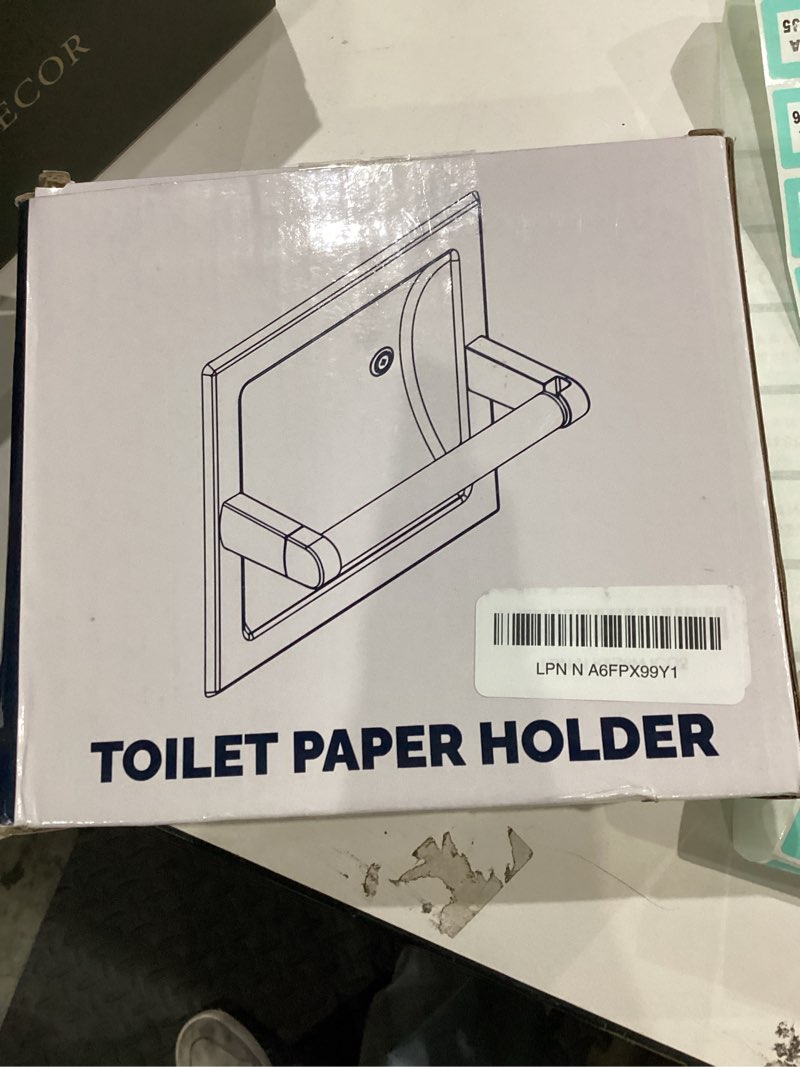 Condition photo showing New/Like New for Recessed Gold Toilet Paper Holder, in Wall Toilet Paper Holder Pivoting, Gold Wall Mount Toilet Paper Roll Holder, Bathroom Brushed Brass Stainless Steel Tissue Holder Brushed Brass 1