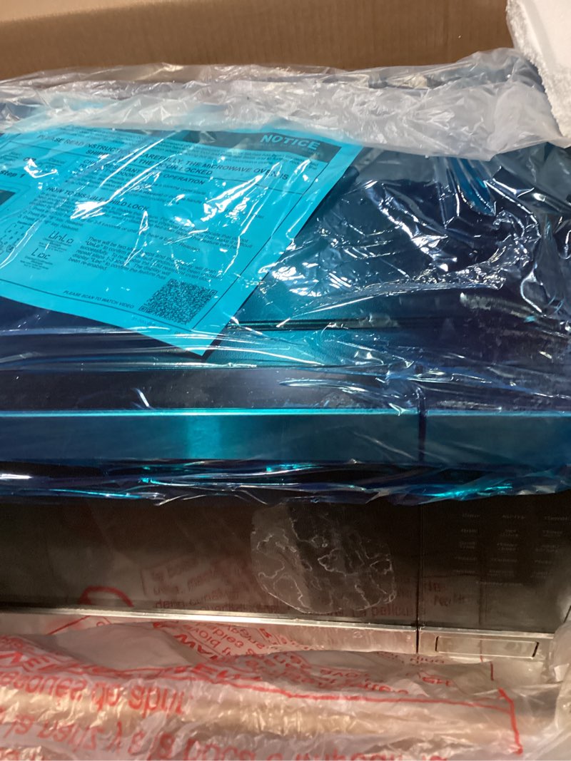 Condition photo showing Good Condition for GE GCST10A1WSS 4-in-1 Microwave Oven, 1,050 Watts Air Fryer, Broiler & Convection Mode, Child-Lock Technology, Kitchen Essentials for The Countertop or Dorm Room, 1.0 Cu. Ft, Stainless Steel