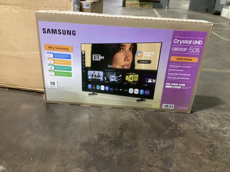 Condition photo showing As Is for Samsung 50" Crystal UHD 4K Smart TV: Alexa, Bluetooth, HDR10+