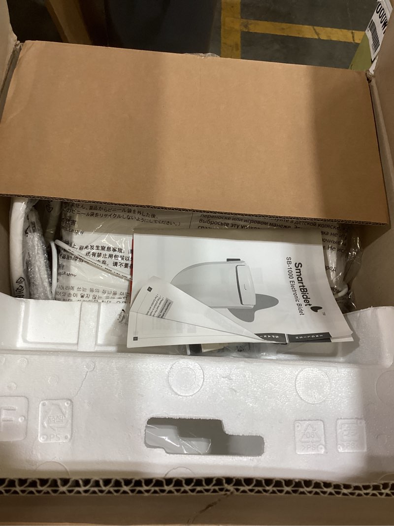 Condition photo showing Good Condition for smartbidet® sb-1000we electric smart bidet toilet seat with heated seat, warm air dryer, temperature control wash, and remote control, elongated seat elongated remote control