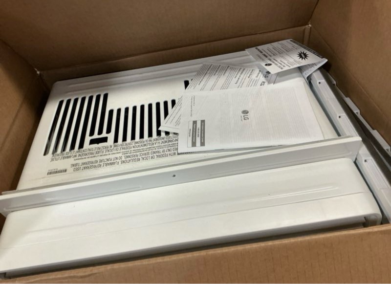Condition photo showing Good Condition for 8,000 btu, 115 volts, window smart air conditioner cools 350 sq. ft. with remote, wifi enabled in white