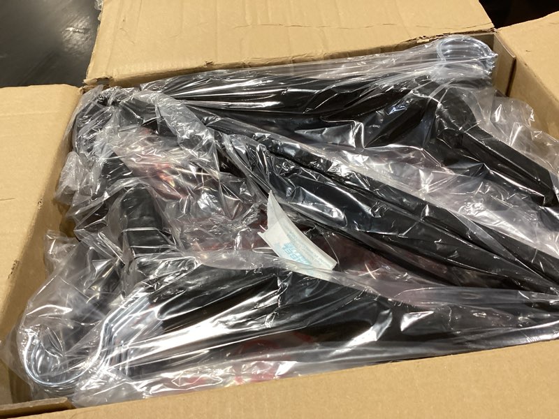 Condition photo showing Good Condition for smartor velvet hangers 70 pack, black non slip clothes felt hanger heavy duty for coat, premium slim space saving hangers for closet organizer and storage, 360° rotating silver hook 70 pack black