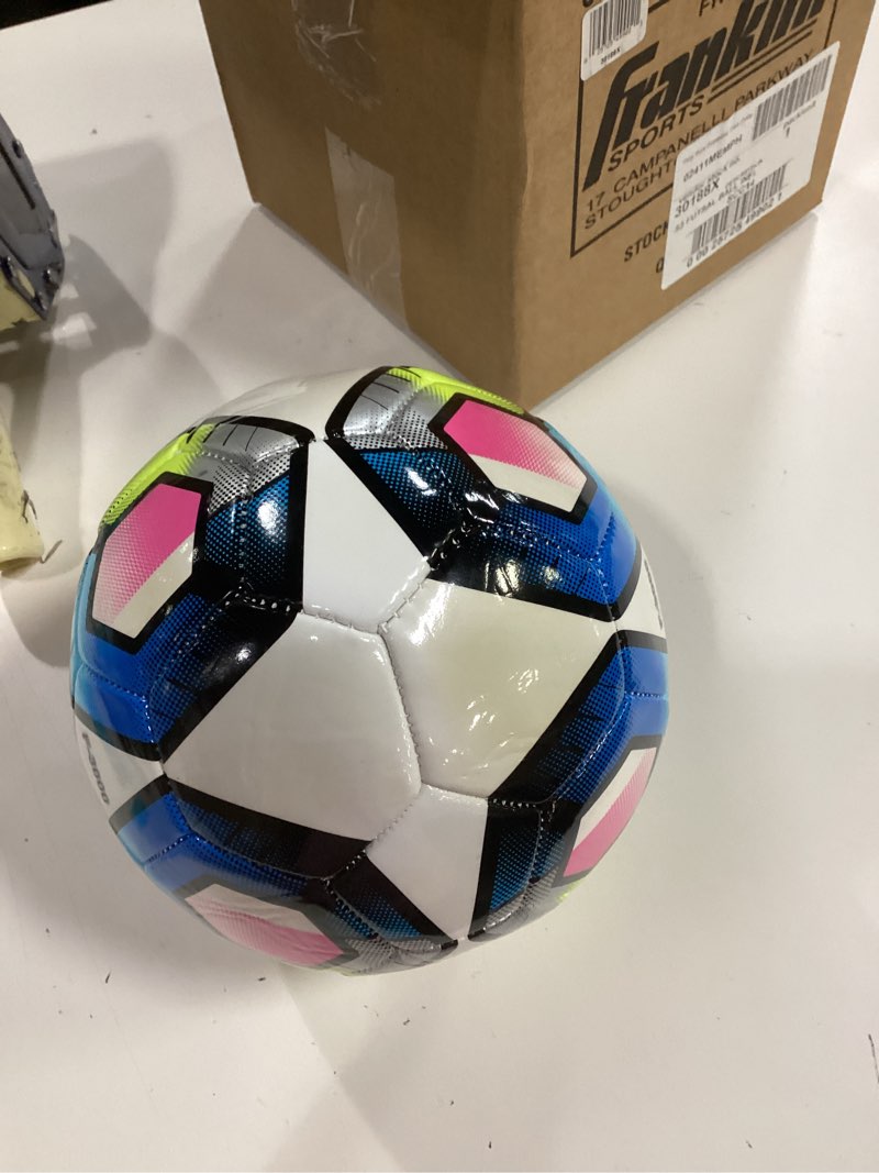 Condition photo showing As Is for Franklin Sports Futsal Ball - Official Size Futsal Soccer Ball - Indoor and Outdoor - Size 3 Junior and Size 4 Official 3 1 Inflated Ball