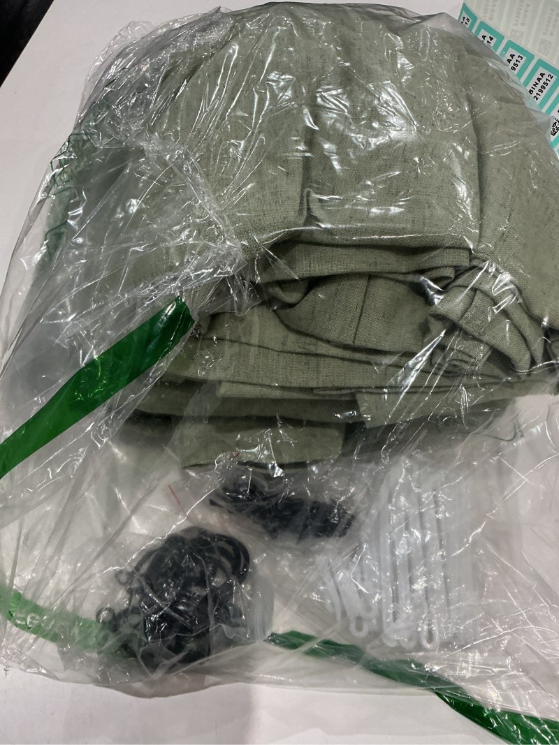 Condition photo showing Good Condition for light sage double pinch pleated 100% blackout curtains linen blended room darkening window curtains 96 inches long for living room bedroom light blocking pinch pleat drapes with hooks rings soft green light sage 40"w x 96"l (pack of 2)