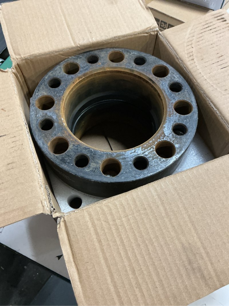 Condition photo showing As Is for 8x170 2in wheel spacers, forged 8 lugs adapters, fit for ford excursion 2003-2005, for f-250 2003-2009, for f-350 2003-2016, for f-250 f-350 super duty 2003-2022, 125mm bore m14x1.5 with studs 2pcs