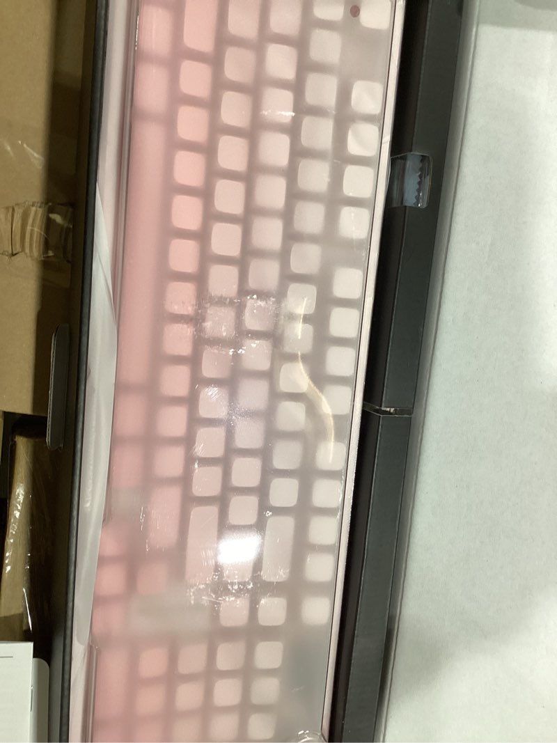 Condition photo showing Good Condition for aula s98 pro wireless mechanical keyboard with screen & knob,2.4ghz/usb-c/bt5.0 hot swappable pink creamy keyboard,pre-lubed linear switches,side printed pbt keycaps,rgb backlit gaming keyboards side printed pink