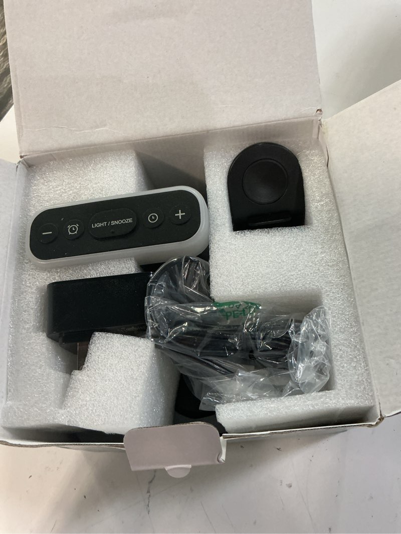 Condition photo showing New/Like New for anjank wireless charging station,5 in 1 multiple charger stand with alarm clock,7 night light,mag-safe charging dock for iphone 17 16 15 14 13 12 pro max plus,apple watch 11/10/9/8,for airpods,bedroom black