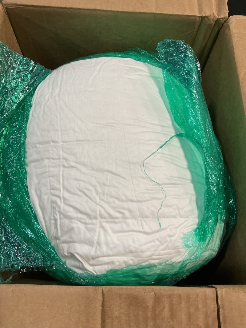 Condition photo showing As Is for all-season luxe goose down comforter, king/cal king, white