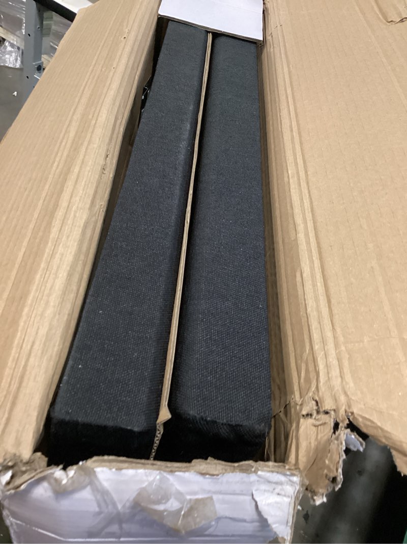 Condition photo showing As Is for umiacoustics 2 pcs acoustic panel, 47.2" x 23.6" x 2" fiberglass sound proof wall panels, sound absorbing panels for studios, office, home theater. black 47.2" x 23.6"-2pcs black