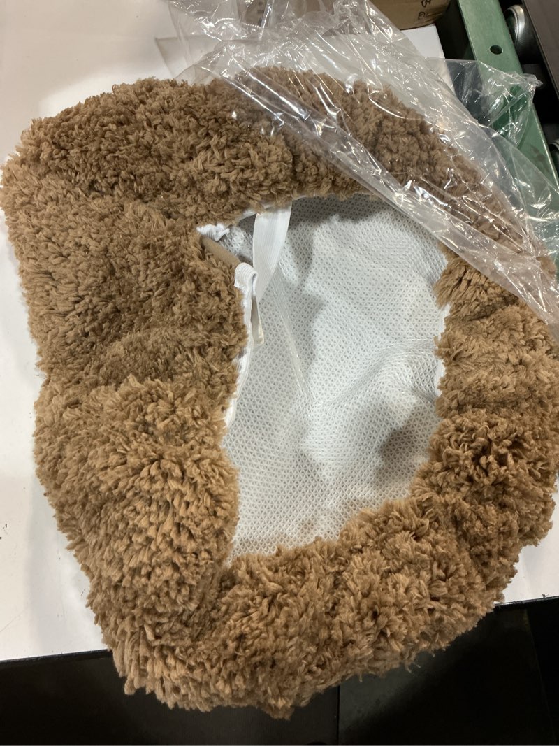 Condition photo showing Good Condition for luxury soft microfiber toilet lid cover machine washable solid toilet seat cover 17.5" x 15" adjustable rubber backing fits most 16-17.5" l x 14-16" w round oblong and elongated toilet seat champagne 17"lids