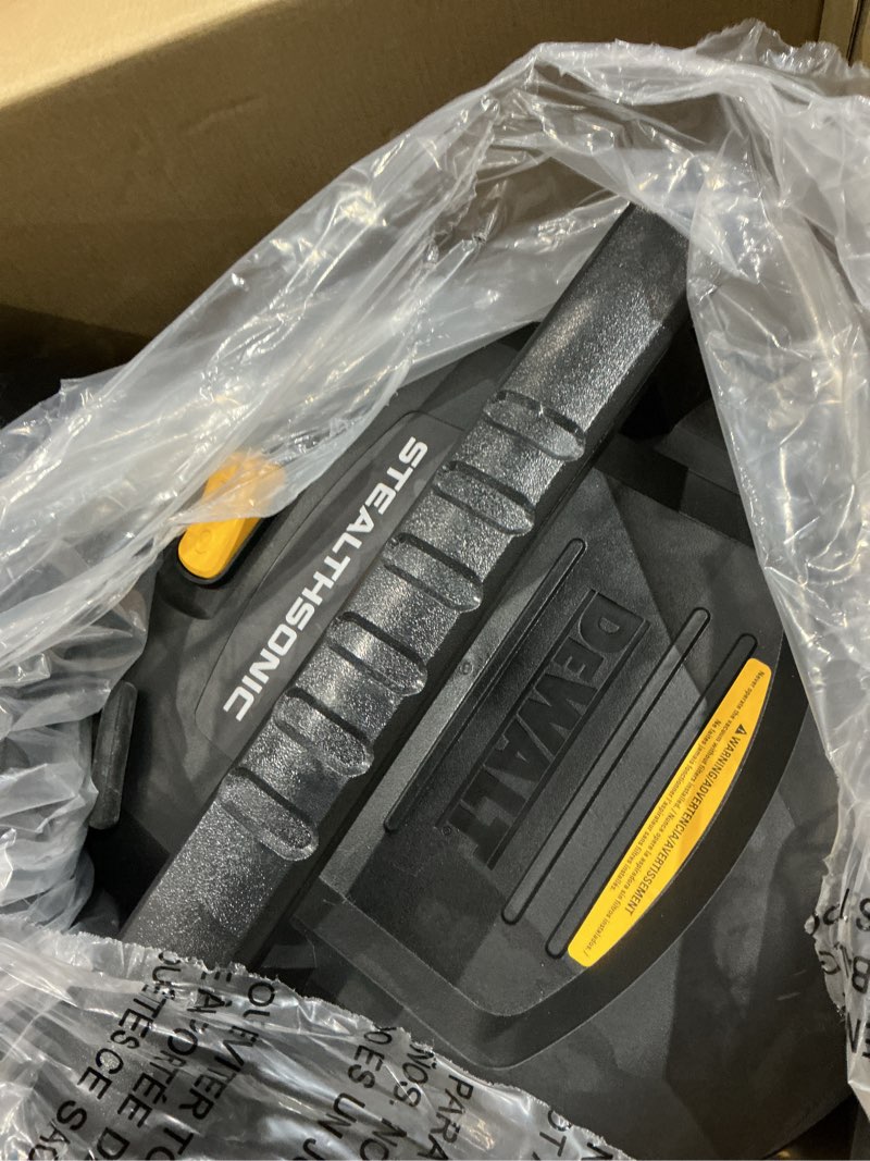 Condition photo showing As Is for dewalt stealthsonic quiet 12-gallon 5.5-hp corded wet/dry shop vacuum with accessories included