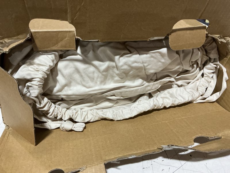 Condition photo showing Good Condition for bedsure 100% organically grown bamboo viscose queen sheet set | cooling bedsheets for hot sleepers | luxury silky soft purewoven | 18" deep pocket with corner straps | oeko-tex certified [beige] 02 - beige queen